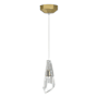 Hubbardton Forge Luma 4" Wide Crystal Mini Pendant Modern Brass