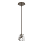 Hubbardton Forge Gatsby 5" Wide Crystal Mini Pendant Bronze