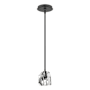 Hubbardton Forge Gatsby 5" Wide Crystal Mini Pendant Black