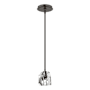 Hubbardton Forge Gatsby 5" Wide Crystal Mini Pendant Oil Rubbed Bronze