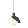 Hubbardton Forge Brooklyn 10" Wide Mini Pendant Dark Smoke