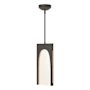 Hubbardton Forge Cypress 8" Wide LED Mini Pendant Natural Iron / Seeded Clear