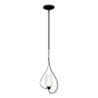 Hubbardton Forge Flora 8" Wide Mini Pendant Black