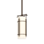 Hubbardton Forge Paralline 6" Wide Mini Pendant with Customizable Glass Shade Bronze
