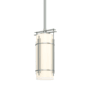 Hubbardton Forge Paralline 6" Wide Mini Pendant with Customizable Glass Shade Vintage Platinum