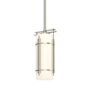 Hubbardton Forge Paralline 6" Wide Mini Pendant with Customizable Glass Shade Sterling