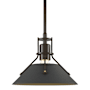 Hubbardton Forge Henry 10" Wide Mini Pendant Bronze / Natural Iron