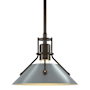 Hubbardton Forge Henry 10" Wide Mini Pendant Bronze / Vintage Platinum