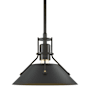 Hubbardton Forge Henry 10" Wide Mini Pendant Dark Smoke / Black