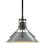 Hubbardton Forge Henry 10" Wide Mini Pendant Dark Smoke / Vintage Platinum