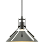 Hubbardton Forge Henry 10" Wide Mini Pendant Dark Smoke / Sterling