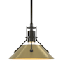 Hubbardton Forge Henry 10" Wide Mini Pendant Dark Smoke / Modern Brass