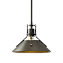 Hubbardton Forge Henry 10" Wide Mini Pendant Black / Dark Smoke