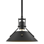 Hubbardton Forge Henry 10" Wide Mini Pendant Black / Black