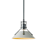 Hubbardton Forge Henry 10" Wide Mini Pendant Black / Vintage Platinum
