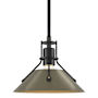 Hubbardton Forge Henry 10" Wide Mini Pendant Black / Soft Gold