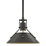 Hubbardton Forge Henry 10" Wide Mini Pendant Natural Iron / Dark Smoke