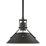 Hubbardton Forge Henry 10" Wide Mini Pendant Natural Iron / Black