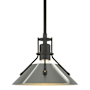 Hubbardton Forge Henry 10" Wide Mini Pendant Natural Iron / Sterling