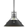 Hubbardton Forge Henry 10" Wide Mini Pendant Vintage Platinum / Black