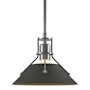 Hubbardton Forge Henry 10" Wide Mini Pendant Vintage Platinum / Natural Iron