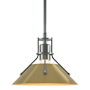 Hubbardton Forge Henry 10" Wide Mini Pendant Vintage Platinum / Modern Brass