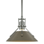 Hubbardton Forge Henry 10" Wide Mini Pendant Sterling / Soft Gold