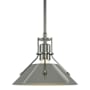 Hubbardton Forge Henry 10" Wide Mini Pendant Sterling / Sterling