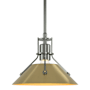 Hubbardton Forge Henry 10" Wide Mini Pendant Sterling / Modern Brass