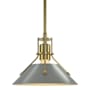 Hubbardton Forge Henry 10" Wide Mini Pendant Modern Brass / Vintage Platinum