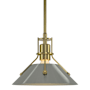 Hubbardton Forge Henry 10" Wide Mini Pendant Modern Brass / Sterling