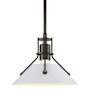 Hubbardton Forge Henry 10" Wide Mini Pendant Bronze / White