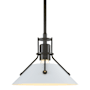 Hubbardton Forge Henry 10" Wide Mini Pendant Dark Smoke / White