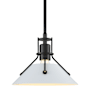 Hubbardton Forge Henry 10" Wide Mini Pendant Black / White