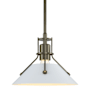 Hubbardton Forge Henry 10" Wide Mini Pendant Soft Gold / White