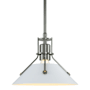 Hubbardton Forge Henry 10" Wide Mini Pendant Sterling / White