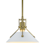 Hubbardton Forge Henry 10" Wide Mini Pendant Modern Brass / White