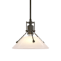 Hubbardton Forge Henry 10" Wide Mini Pendant Dark Smoke / Frosted