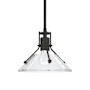 Hubbardton Forge Henry 10" Wide Mini Pendant Natural Iron / Clear