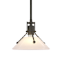 Hubbardton Forge Henry 10" Wide Mini Pendant Natural Iron / Frosted