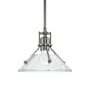 Hubbardton Forge Henry 10" Wide Mini Pendant Sterling / Clear