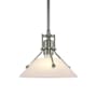 Hubbardton Forge Henry 10" Wide Mini Pendant Sterling / Frosted