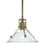 Hubbardton Forge Henry 10" Wide Mini Pendant Modern Brass / Clear