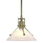 Hubbardton Forge Henry 10" Wide Mini Pendant Modern Brass / Frosted