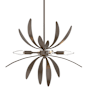 Hubbardton Forge Dahlia 4 Light 22" Wide Taper Candle Pendant Bronze