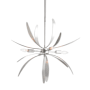 Hubbardton Forge Dahlia 4 Light 22" Wide Taper Candle Pendant Vintage Platinum