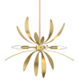 Hubbardton Forge Dahlia 4 Light 22" Wide Taper Candle Pendant Modern Brass
