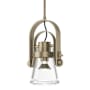 Hubbardton Forge Erlenmeyer 9" Wide Mini Pendant Soft Gold / Clear