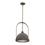 Hubbardton Forge Atlas 14" Wide Pendant Bronze / Dark Smoke