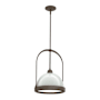 Hubbardton Forge Atlas 14" Wide Pendant Bronze / Vintage Platinum